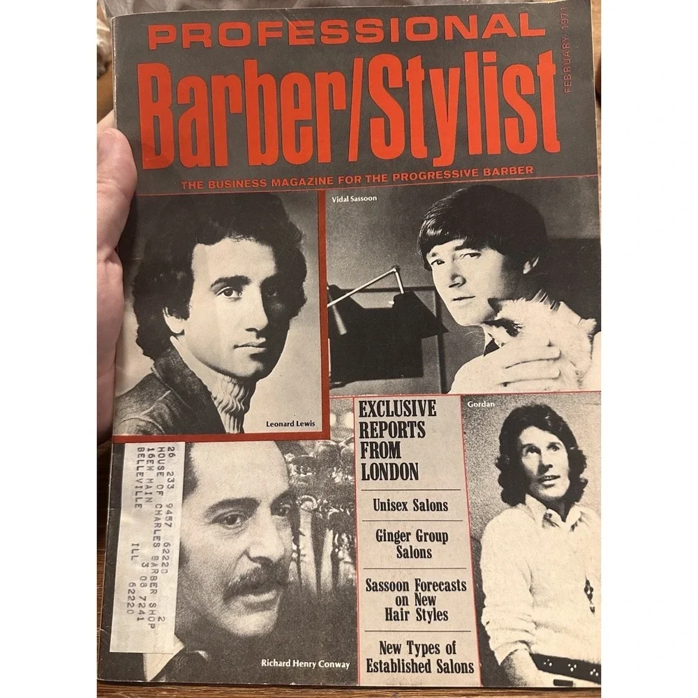 Lot of 3 Vintage 1970s Hair Fashion Magazines Barber Stylist Vidal Sassoon